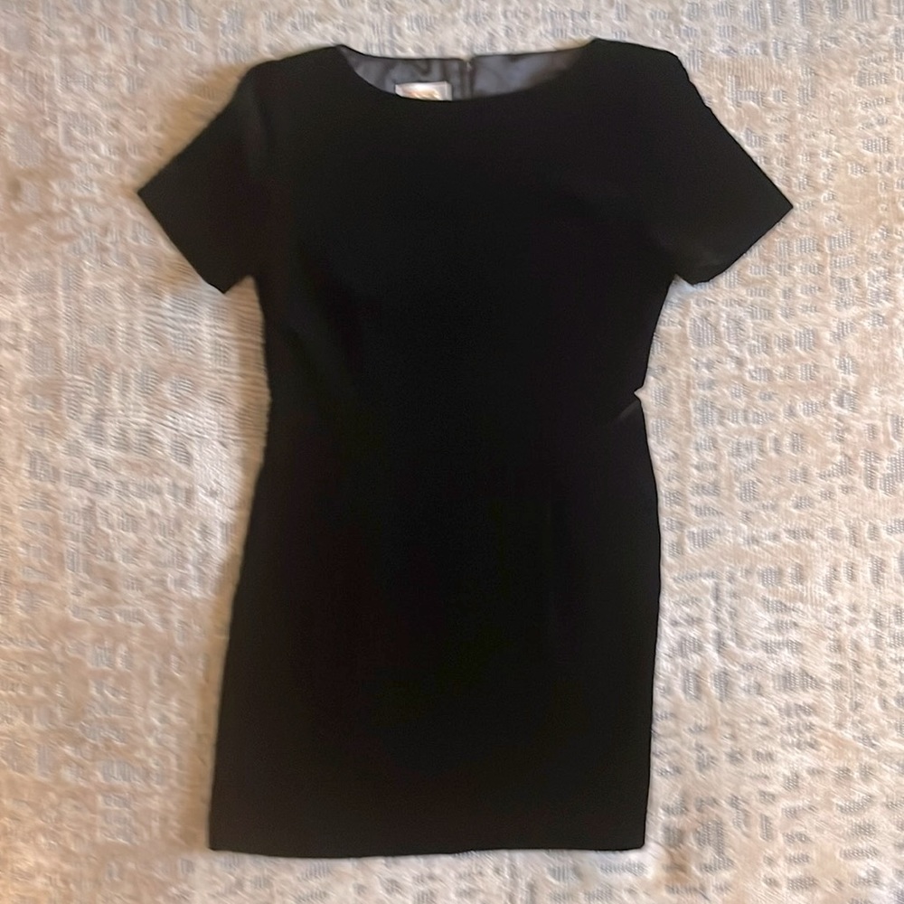 Talbots Little Black Velvet Dress Petite 4